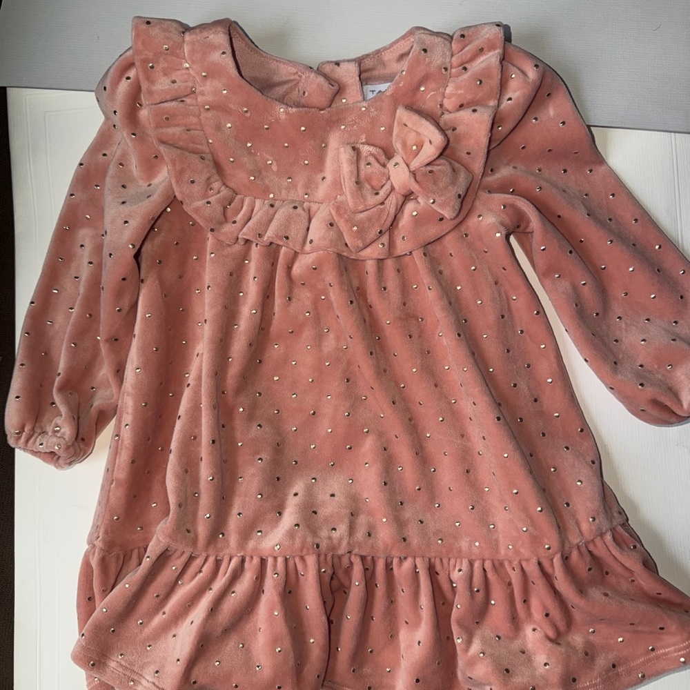 T Tahari Pink Polka Dot Kids Dress